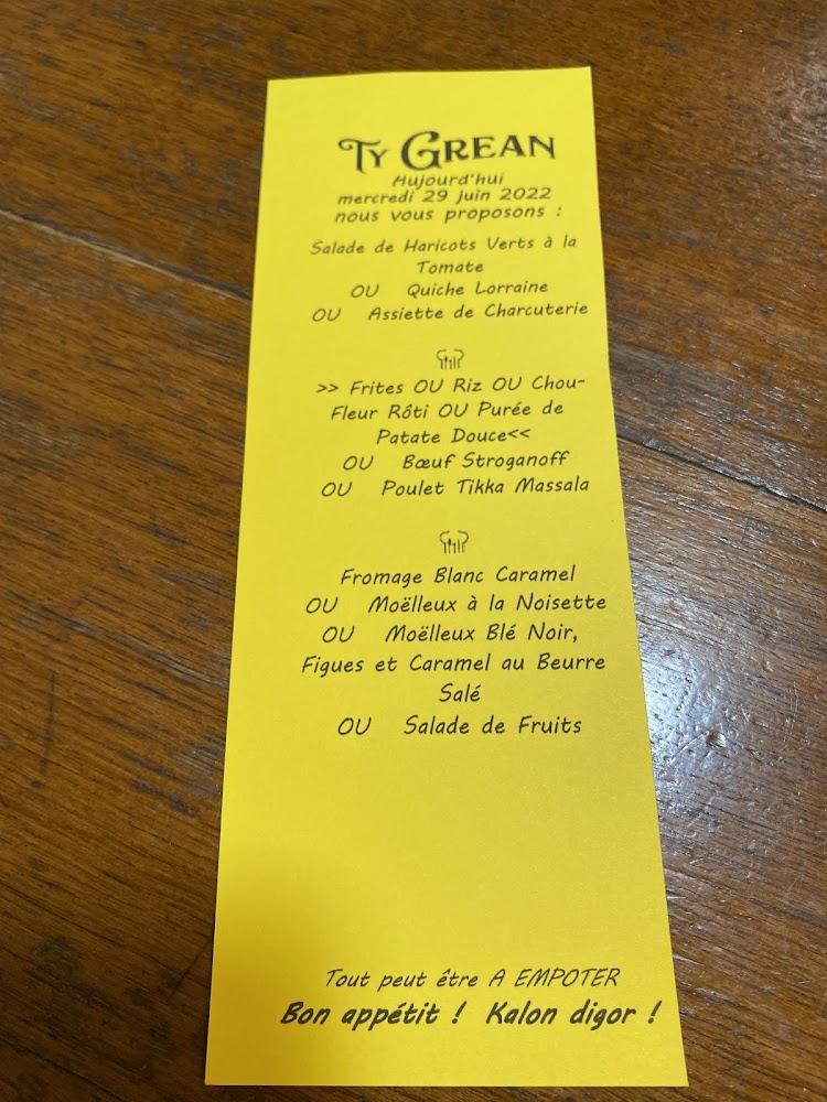 Ty Grean - Menu Image 3